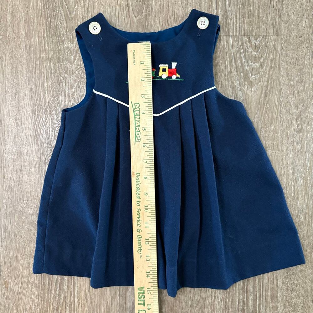 Vintage 70s/80s JC Penney Toddle Time Train Jumper Dress – Size 2T - Picture 2 of 6
